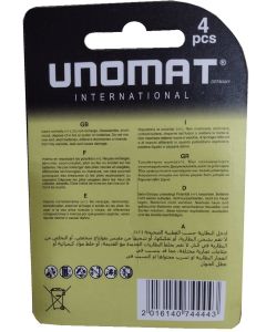 UNOMAT ALKALINE BATT AAA-4pk