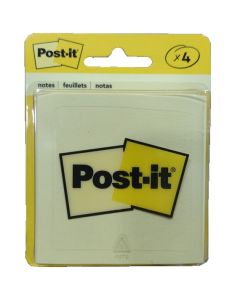 3M 4pk POST-IT 3X3 YELLOW