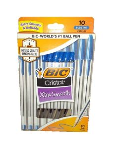 10pk BIC CRISTAL PEN BOX BLUE