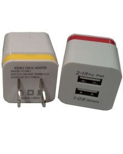 DUAL AMP USB WALL CHRGR IN/JAR