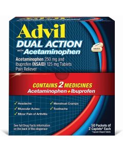 ADVIL DUAL ACTION CAP BOX/50x2
