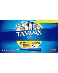 TAMPAX PEARL 8s REG UNSCENTED