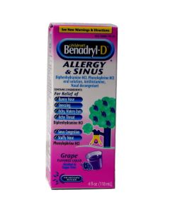 BENADRYL CHILDRN GRAPE LIQ 4oz