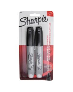 2pk SHARPIE CHISEL TIP BLACK