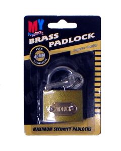 40MM BRASS PADLOCK INDV CARDED