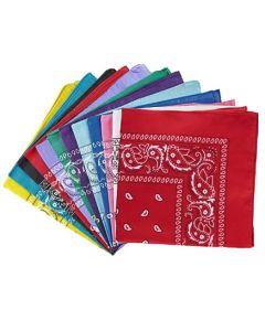 BANDANA ASST COLORS 100% COTTN