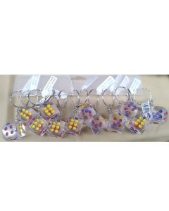 LARGE DICE KEYCHAIN CARD/12