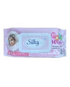 SILKY BABY WIPES 80ct PINK